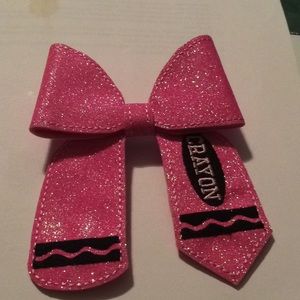 Handmade Crayon Cheer Hair Bow